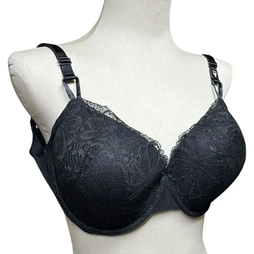 Victoria's Secret Lined Demi Bra Black 40DD